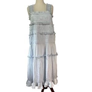 chinese dress ladies Chloe Smocked Bodice Long Balloon Sleeve Maxi Dress main image 1
